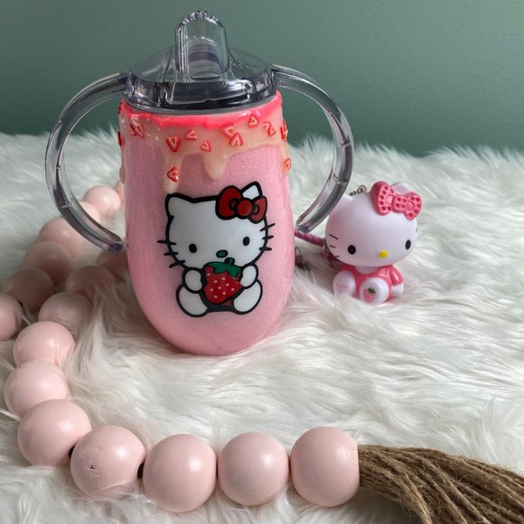 HELLO KITTY Custom Sippy Cup 14oz - Picture 3 of 11